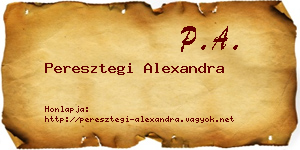 Peresztegi Alexandra névjegykártya