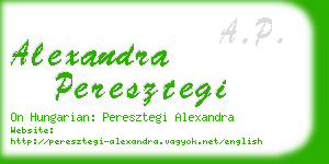 alexandra peresztegi business card